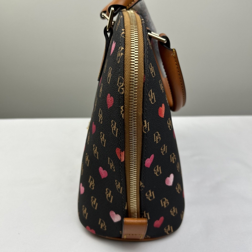 NWT Dooney & Bourke Hearts Signature Zip Zip Satchel Handbag Purse Bag BGRHT2343 - Picture 7 of 16